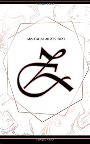 okumak Mini Calendar 2019-2020 Letter Z: (Daily Task Planner Marble Rose Gold 5x8)
