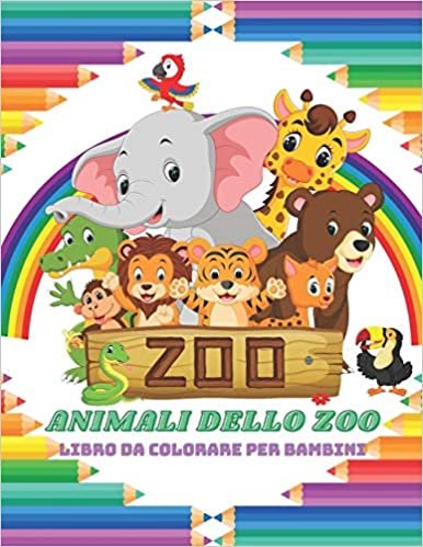 okumak ANIMALI DELLO ZOO - Libro Da Colorare Per Bambini