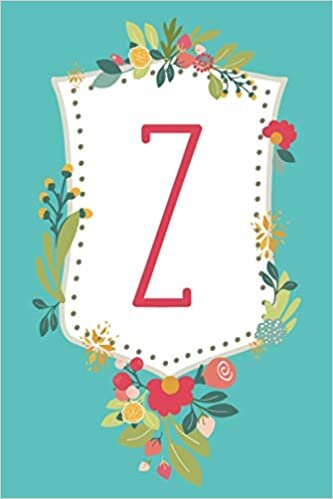 okumak Z (6x9 Monogrammed Journal): Lined Personalized Writing Notebook, 120 Pages – Teal Blue and Peony Pink Flowers with Initial Letter Monogram, Perfect ... Other Holidays (Shield Monogram): Volume 26