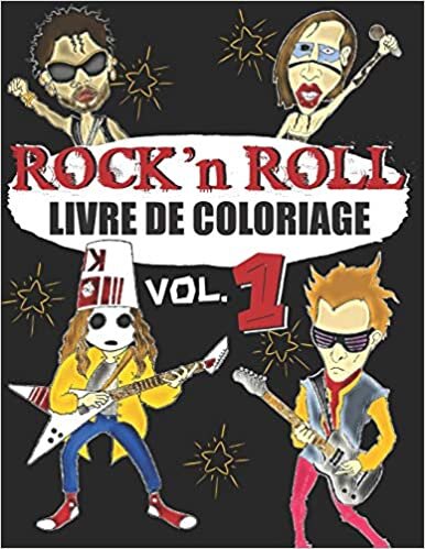 okumak LIVRE DE COLORIAGE ROCK N ROLL: Un livre de coloriage pour adultes sur la MUSIQUE ROCK &amp; les ROCKSTAR - pour les fans de rock, de hard rock et de métal - dessins exclusifs