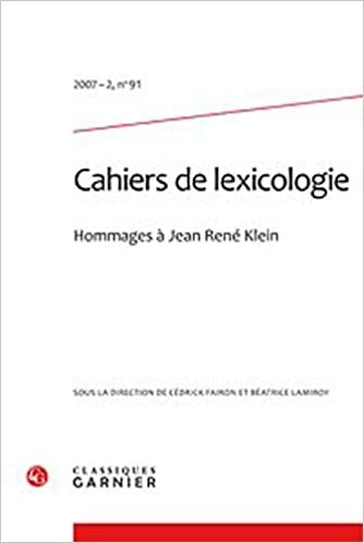 okumak cahiers de lexicologie 2007 - 2, n° 91 - varia