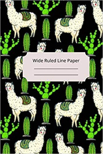 okumak Baby Alpaca Theme Wide Ruled Line Paper