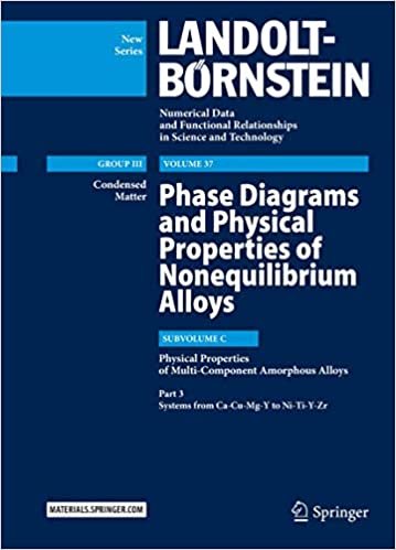 okumak Phase Diagrams and Physical Properties of Nonequilibrium Alloys: Subvolume C: Physical Properties of Multi-Component Amorphous Alloys, Part 3: Systems ... in Science and Technology - New Series)