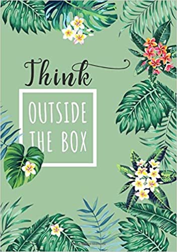okumak Think Outside The Box: B5 Large Print Password Notebook with A-Z Tabs | Medium Book Size | Tropical Leaf Design Green