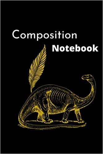 okumak Composition Notebook: Cute Trendy Dinosaur Wide Ruled Paper Notebook Journal | Pretty Wide Blank Lined Workbook for Teens Kids Students Girls boys h for Home School College for Writing Notes