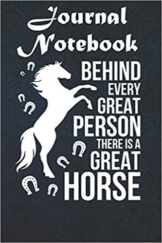 okumak Composition Notebook: Behind Great Equestrians Is A Great Horse Cute Horses s 6 in x 9 in x 100 Lined and Blank Pages for Notes, To Do Lists, Notepad, Journal Gift for your beloveds