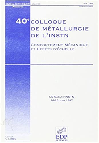 okumak 40E COLLOQUE DE METALLURGIE DE L&#39;INSTN:COMPORTEMENT MECANIQ. (JOURNAL DE PHYSIQUE IV)