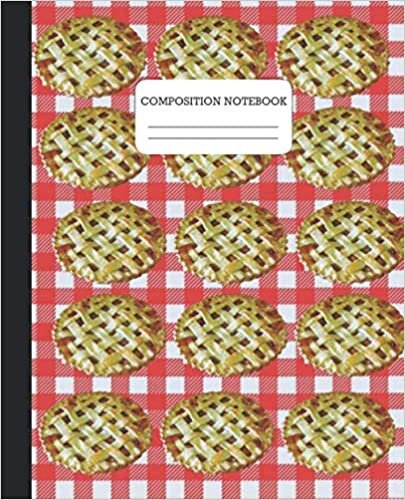 okumak Composition Notebook: Apple Pie Theme Cover: 100 Pages Wide Ruled