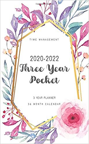 okumak 3 Year Planner 2020-2022: Flora Watercolor | 36 Month Planner | Three Year Pocket Calendar | Appointment Organizer Planner | Agenda Notebook | Time ... Supplies (Three Year Monthly Pocket Planner)