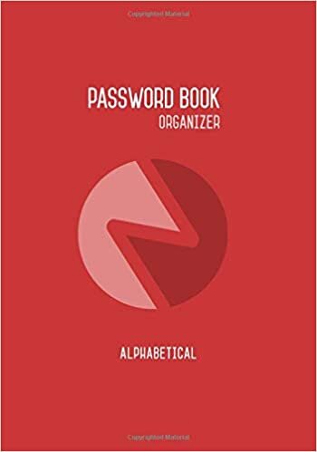 okumak Password Book Organizer Alphabetical: A-Z Internet Address Logbook - Website/Email/Username/Password - 300 Records, Login Keeper Notebook, Red, Small, A5, Soft Cover (Password Log Journal)