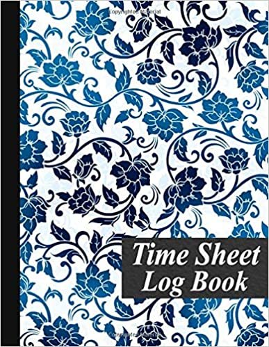okumak Time Sheet Log Book: Employee Time Log | In And Out Sheet | 100 Pages | Timesheet | Work Time Record Book | Work Hours | Vintage Floral Pattern | 8.5&quot; x 11&quot;