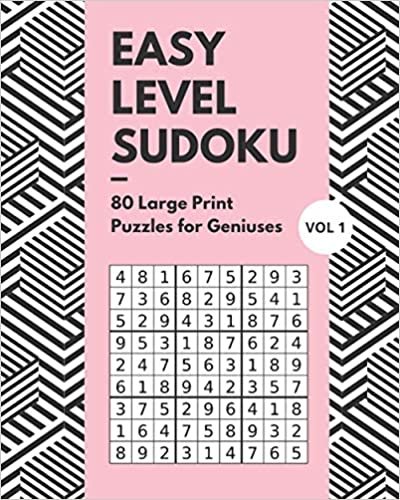 okumak Easy Level Sudoku Puzzles 80 Large Print Puzzles For Geniuses Vol 1: Logic and Brain Mental Challenge Puzzles Gamebook with solutions, Indoor Games ... Sleepovers, Game Night, Camp, For Birthday,