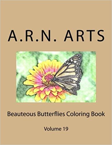 okumak Beauteous Butterflies Coloring Book: Volume 19