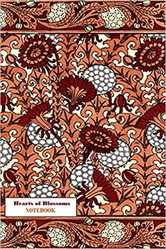 Hearts of Blossoms NOTEBOOK [ruled Notebook/Journal/Diary to write in, 60 sheets, Medium Size (A5) 6x9 inches]