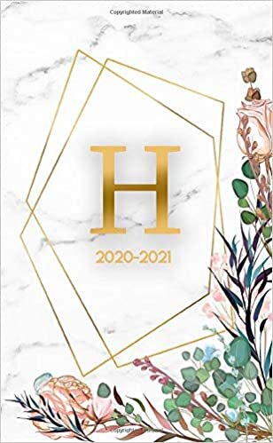 okumak 2020-2021: Monogram Initial Letter H Two-Year Monthly Pocket Planner &amp; Organizer | Nifty Personal 2 Year (24 Months) Calendar &amp; Agenda With Contact List, Password Log &amp; Notes.