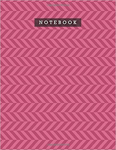okumak Notebook Carmine (M&amp;P) Color Foxes Zigzac Diagonal Stripes Patterns Cover Lined Journal: Meal, Personal, 110 Pages, Diary, Do It All, 8.5 x 11 inch, A4, Planning, Weekly, 21.59 x 27.94 cm