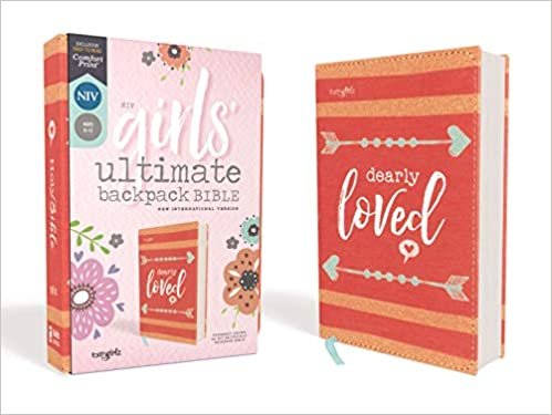 okumak Niv, Girls&#39; Ultimate Backpack Bible, Faithgirlz Edition, Compact, Flexcover, Coral, Red Letter Edition, Comfort Print