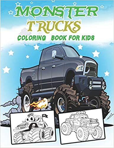 okumak Monster Trucks coloring Book For Kids: Hotwheels monster jam trucks coloring activity book For Toddlers