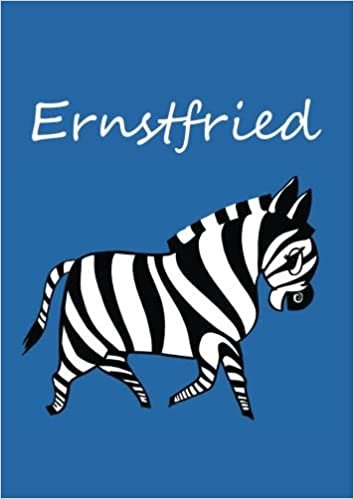 okumak Ernstfried: individualisiertes Malbuch / Notizbuch / Tagebuch - Zebra - A4 - blanko
