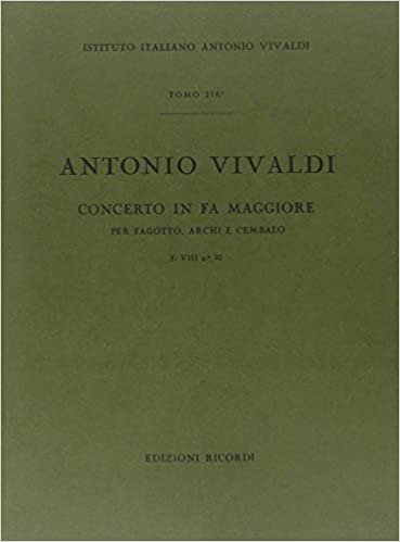 okumak Concerti Per Fg., Archi E B.C.: in Fa Rv 490 Basson