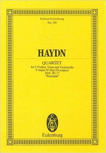 okumak String Quartet F major op. 3/5 Hob. III: 17 - &quot;&quot;Serenade&quot;&quot; - String Quartet - study score - (ETP 150)