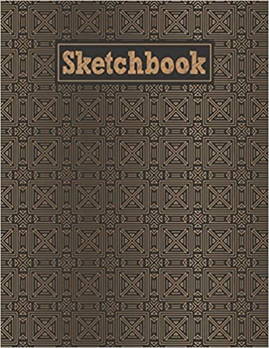 okumak Sketchbook: 8.5 x 11 Notebook for Creative Drawing and Sketching Activities with Geometric Art Deco Themed Cover Design