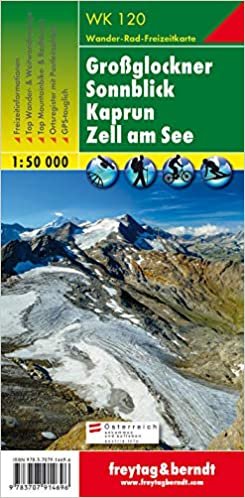 okumak Grossglockner - Sonnblick - Kaprun - Zell am See f&amp;b gps scale: 1/50: Wandel- en fietskaart 1:50 000