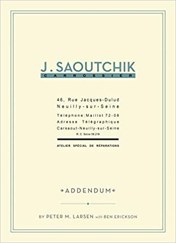 okumak J. Saoutchik Carrossier, Volume 1: Addendum