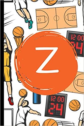 okumak Z Alphabet Notebook Journal: Z Monogram Z Initial Capital Letter Notebook - Cute Basketball Pattern Design - For Writing And Notes - Great Basketball ... Gift For All First, Middle, Or Last Names