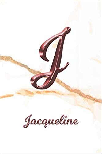 okumak Jacqueline: Journal Diary | Personalized First Name Personal Writing | Letter J White Marble Rose Gold Pink Effect Cover | Daily Diaries for ... Taking | Write about your Life &amp; Interests