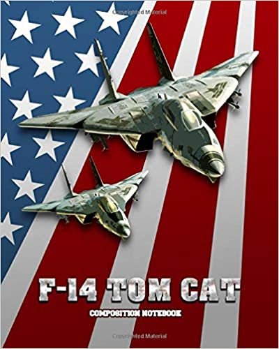 okumak F-14 TOM CAT: Primary Composition Notebook (8 x 10 with 110 lined pages). Jet fighter theme.