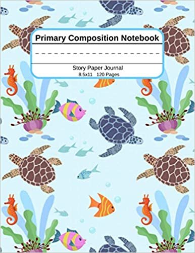 okumak Primary Composition Notebook With Picture Space: Turtle Story Journal For Practicing Handwriting &amp; Drawing