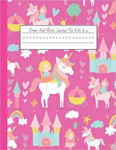 okumak Draw And Write Journal For Kids K-2 Primary Composition Notebook Dotted Midline: Primary Composition Notebook Dotted Midline, Unicorn Gifts For Girls