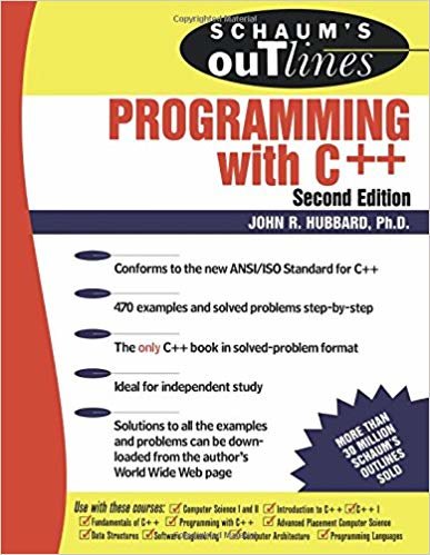okumak Schaum s Outline of Programming with C++ (Schaum s Outline Series)