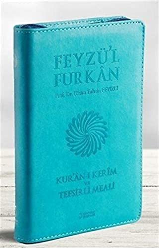 okumak Feyzü&#39;l Furkan Kur&#39;an-ı Kerim ve Tefsirli Meali (Cep Boy - Fermuarlı) Turkuaz