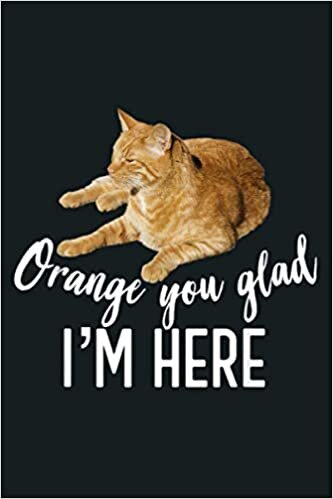 okumak Orange You Glad I M Here Tabby Cat Lover Graphic: Notebook Planner -6x9 inch Daily Planner Journal, To Do List Notebook, Daily Organizer, 114 Pages
