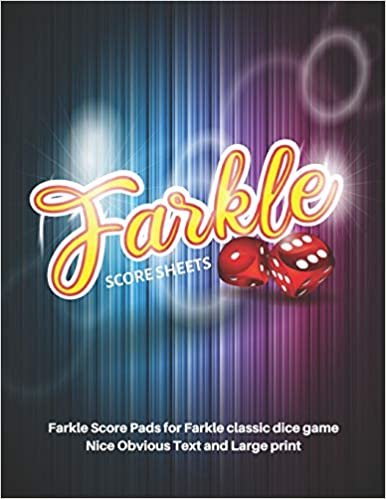 okumak Farkle Score Sheets: V.3 Elegant design Farkle Score Pads 100 pages for Farkle Classic Dice Game | Nice Obvious Text | Large size 8.5*11 inch (Gift) (F. Scoresheets)