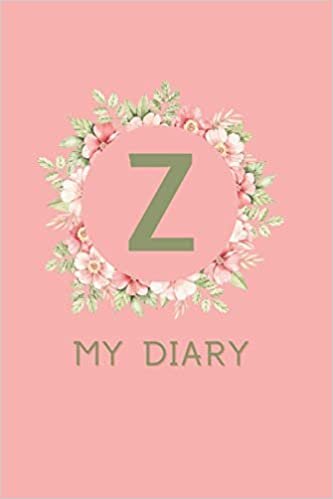 okumak Blank diary with initial Z in floral wreath and 400 lined pages