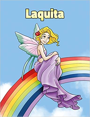 okumak Laquita: Personalized Composition Notebook – Wide Ruled (Lined) Journal. Rainbow Fairy Cartoon Cover. For Grade Students, Elementary, Primary, Middle School, Writing and Journaling