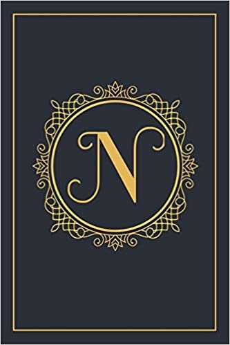 okumak N: Monogram Notebook Black and Gold Journal