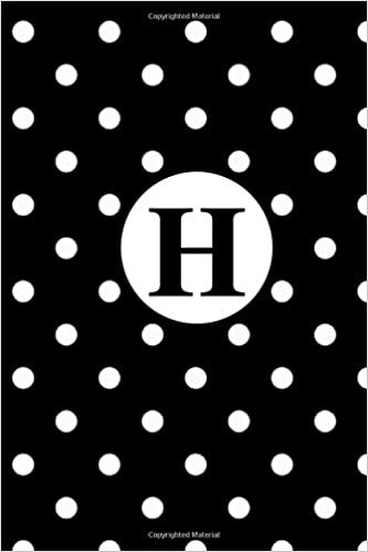 okumak H: White Polka Dots / Monogram Initial &#39;H&#39; Notebook: (6 x 9) Diary, Daily Planner 100 Lined Pages, Smooth Glossy Cover