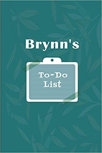 okumak Brynn&#39;s To˗Do list: Checklist Notebook | Daily Planner Undated Time Management Notebook
