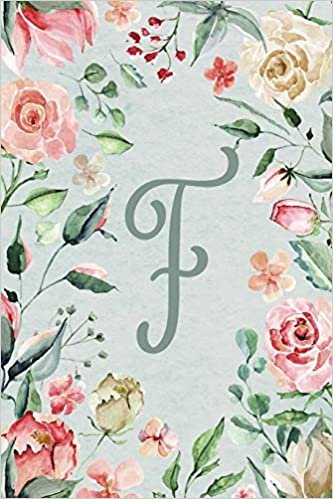 okumak Planner Undated 6&quot;x9” – Teal Pink Floral Design - Initial F: Non-dated Weekly and Monthly Day Planner, Calendar, Organizer for Women, Teens – Letter F ... Design 6”x9” Undated Planner Alphabet Series)