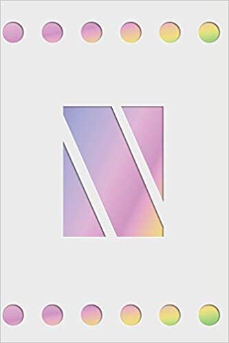 okumak N: Modern minimalist monogram journal in soft pastel gradient colors. Have the initial letter of your name beautifully displayed on a fantasy-inspired abstract background.