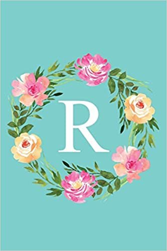 okumak R: Monogram Initial Letter R Composition Notebook Journal for Girls and Women (Floral Notebook)