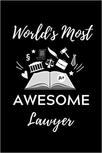 World's Most Awesome Lawyer: A5 Geschenkbuch KARIERT zum Jura Studium - Notizbuch für Rechts-studenten Anwälte - witziger Spruch zum Abitur - Studienbeginn - Erstes Semester