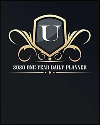 okumak U - 2020 One Year Daily Planner: Elegant Black and Gold Monogram Initials | Pretty Calendar Organizer | One 1 Year Letter Agenda Schedule with Vision ... (8x10 12 Month Monogram Initial Planner)
