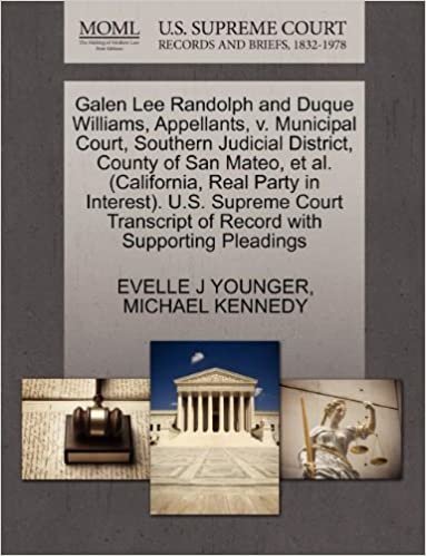 okumak Galen Lee Randolph and Duque Williams, Appellants, V. Municipal Court, Southern Judicial District, County of San Mateo, et al. (California, Real Party