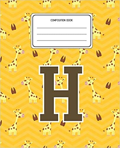 okumak Composition Book H: Giraffe Animal Pattern Composition Book Letter H Personalized Lined Wide Rule Notebook for Boys Kids Back to School Preschool Kindergarten and Elementary Grades K-2