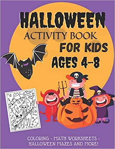 okumak Halloween Activity Book for kids ages 4-8: Coloring, Math Worksheets, Halloween Mazes and More!